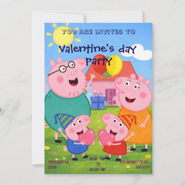 Festiva Tarjeta del Día de San Valentín de Peppa Pig para 