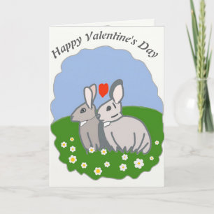 Festiva Tarjeta del Día de San Valentín de una Pareja de C