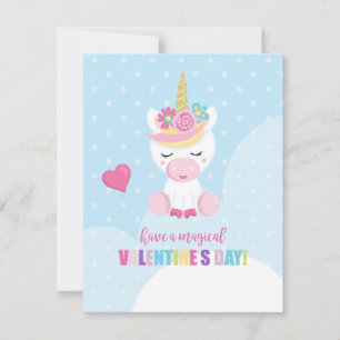 Festiva Tarjeta del Día de San Valentín de Unicornio