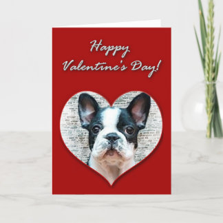 Festiva Tarjeta del día de San Valentín del bulldog