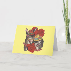 Festiva Tarjeta del día de San Valentín del burro del Haw
