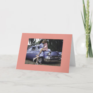 Festiva Tarjeta del día de San Valentín del coche