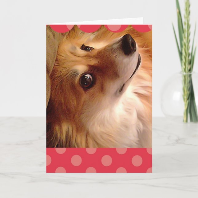 Festiva Tarjeta del día de San Valentín del Corgi con la (Anverso)