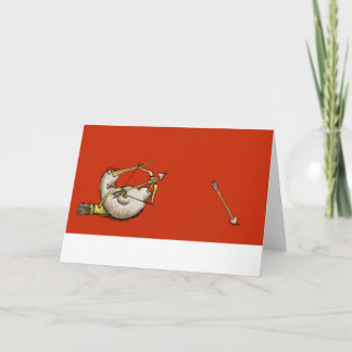 Festiva Tarjeta del día de San Valentín del Cupid del kiwi