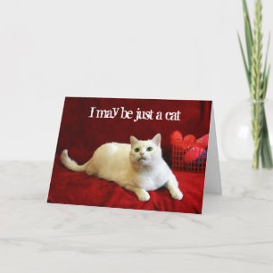 Festiva Tarjeta del día de San Valentín del gato