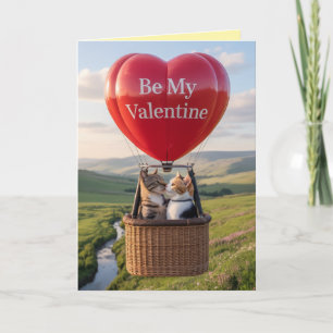 Festiva Tarjeta del Día de San Valentín del globo aerostát