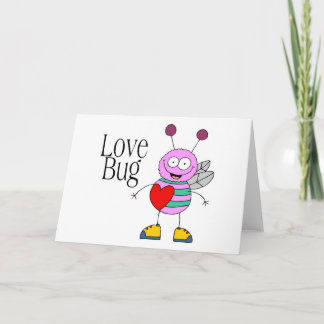 Festiva Tarjeta del día de San Valentín del insecto del