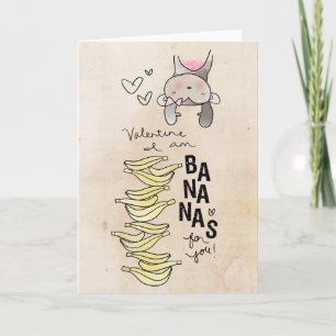 Festiva Tarjeta del día de San Valentín del mono el soy