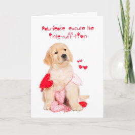 Festiva tarjeta del día de San Valentín del perrito de la