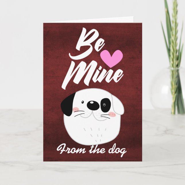 Festiva Tarjeta del Día de San Valentín ...del perro (Anverso)