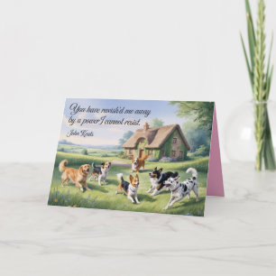 Festiva Tarjeta del día de San Valentín del perro de John 