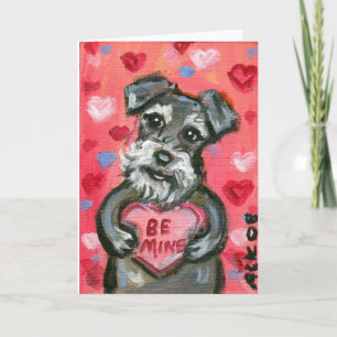 Festiva Tarjeta del día de San Valentín del perro del