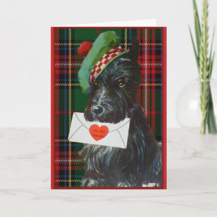 Festiva Tarjeta del día de San Valentín del perro del