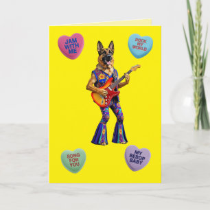 Festiva Tarjeta del Día de San Valentín del Rocker Pastor