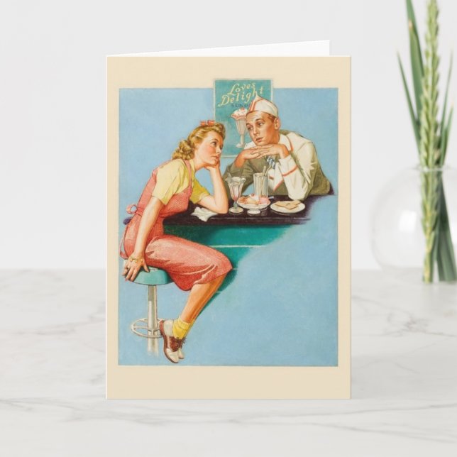 Festiva Tarjeta del día de San Valentín del romance de la (Anverso)