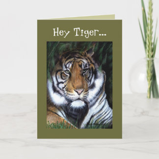 Festiva Tarjeta del día de San Valentín del tigre