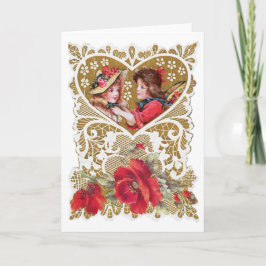 Festiva Tarjeta del día de San Valentín del Victorian del