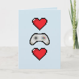 Festiva Tarjeta del día de San Valentín del videojugador -