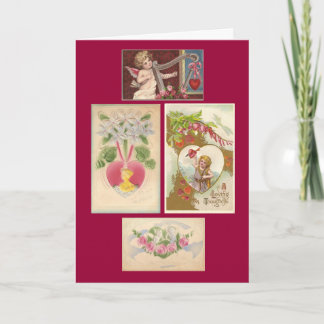 Festiva Tarjeta del día de San Valentín del vintage