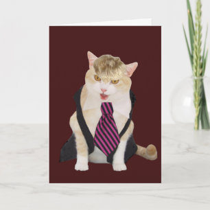 Festiva Tarjeta del día de San Valentín divertida del gato