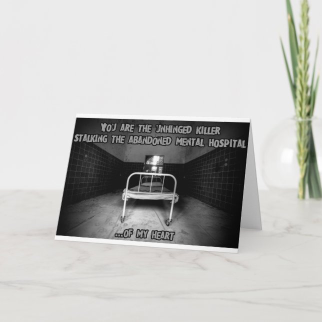 Festiva Tarjeta del día de San Valentín espeluznante (Anverso)