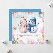 Tarjeta del Día de San Valentín Feliz Pareja de Mu