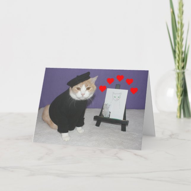 Festiva Tarjeta del día de San Valentín francesa divertida (Anverso)