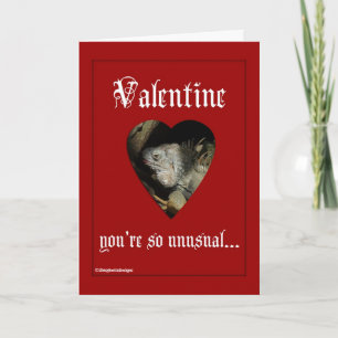 Festiva Tarjeta del día de san valentín-Iguana del amor