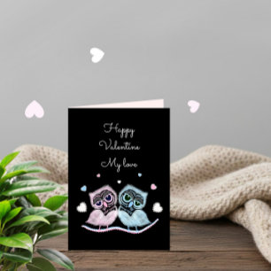 Festiva Tarjeta del Día de San Valentín linda con adorable