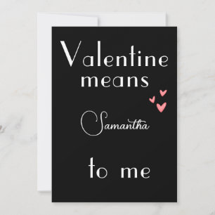 Festiva Tarjeta del Día de San Valentín negro para seres q