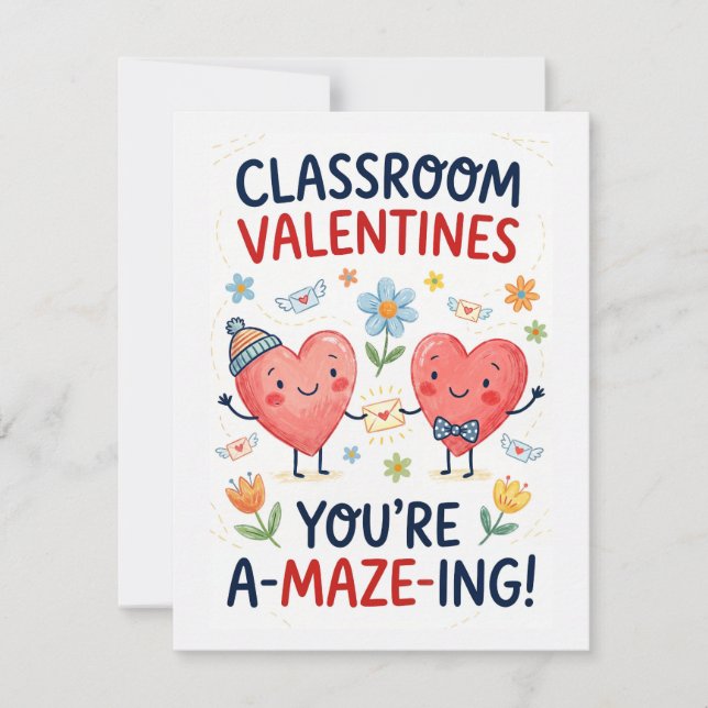 Festiva Tarjeta del Día de San Valentín para el salón de c (Anverso)