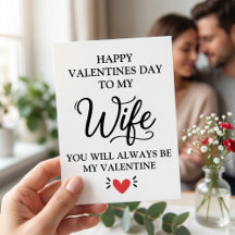 Tarjeta del Día de San Valentín para esposa nueva 