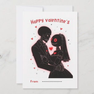 Festiva Tarjeta del Día de San Valentín para Pareja de Esq