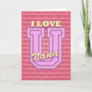 Festiva Tarjeta del día de San Valentín para su Nana