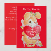 Tarjeta del Día de San Valentín para un buen maest