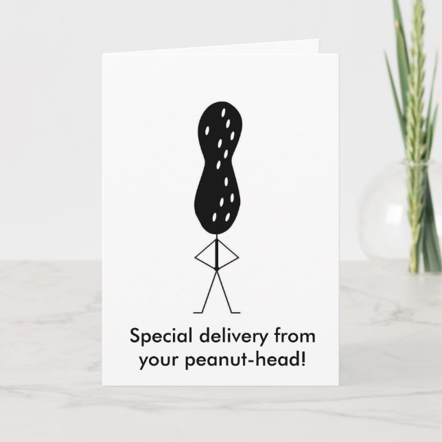 Festiva tarjeta del día de San Valentín peanutty (Anverso)