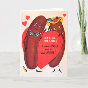 Festiva Tarjeta del día de San Valentín retra del perrito
