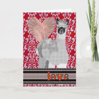 Festiva Tarjeta del día de San Valentín roja del amor de