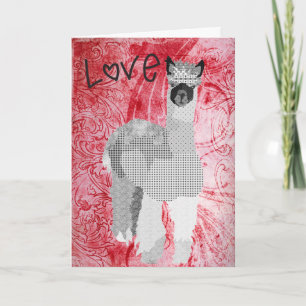 Festiva Tarjeta del día de San Valentín roja del amor de