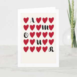 Festiva Tarjeta del día de San Valentín Simple Moderno Min