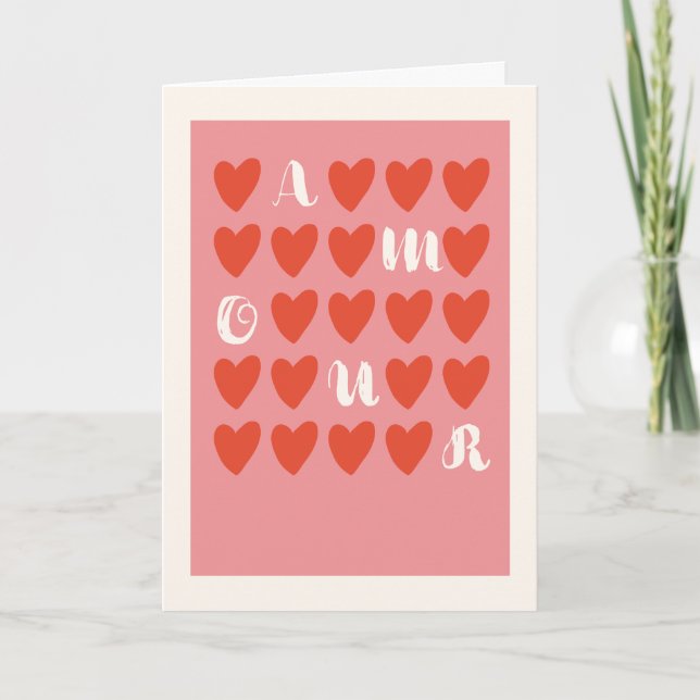 Festiva Tarjeta del día de San Valentín Simple Moderno Min (Anverso)