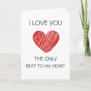 Festiva tarjeta del día de San Valentín te amo