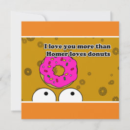 Festiva Tarjeta del Día de San Valentín te amo como Homer