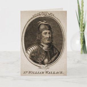 Festiva Tarjeta del Día de William Wallace Tartan
