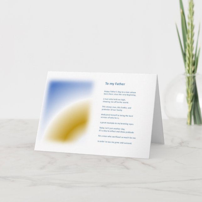 Festiva Tarjeta del día del padre (Anverso)