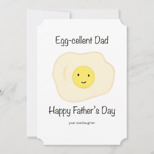Festiva Tarjeta del Día del Padre Celoso del Huevo
