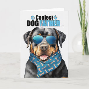 Festiva Tarjeta del Día del Padre con Rottweiler: El Papá