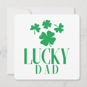 Festiva Tarjeta del Día del Padre con suerte – Shamrock
