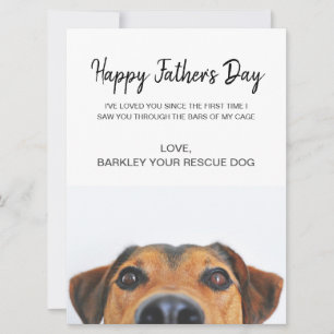 Festiva Tarjeta del día del padre de la foto del perro per