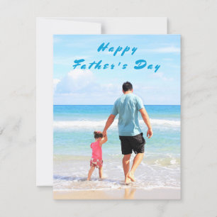 Festiva Tarjeta del día del padre de la foto del personali